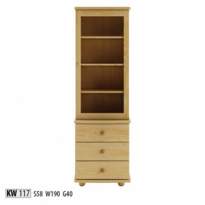 Vitrine Salon Meubles Bois Vitrines Verre Armoire Étagère Buffet nouveau Massif