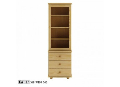Vitrine Salon Meubles Bois Vitrines Verre Armoire Étagère Buffet nouveau Massif