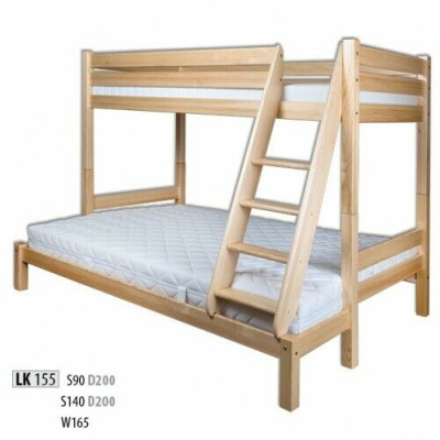 Lit superposé en pin massif lits superposés en bois massif pour enfants lit surélevé lit neuf