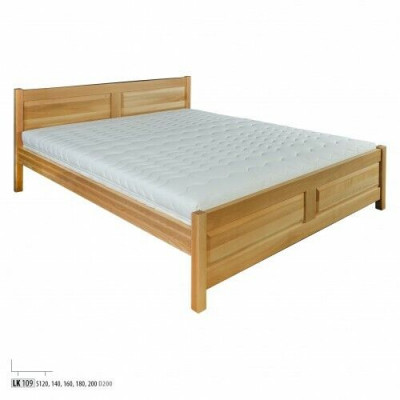 Lit en bois massif Chambre à coucher Lits 100x200 cm Lit simple Mobilier solide
