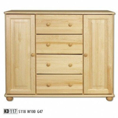 Meuble - Commode Commode Buffet Armoires à tiroirs Bois massif Armoires Armoires neuves Meubles de buffet