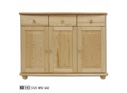 Sideboard Buffet Commode Pin Massif Salon massif Bois massif Bois