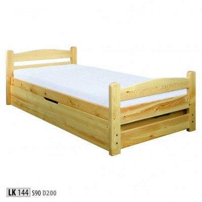 Chambre Lit en bois Véritable lit Lits Hôtel 90x200 Style Meubles en bois massif