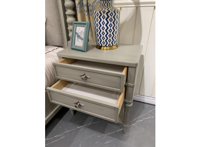 Table de chevet Tables d'appoint Design Chambre à coucher Bois Consoles Mobilier de luxe Gris