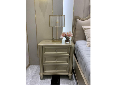 Tables de chevet Table de chevet Console de nuit Design Chambre Table d'appoint Or Bois
