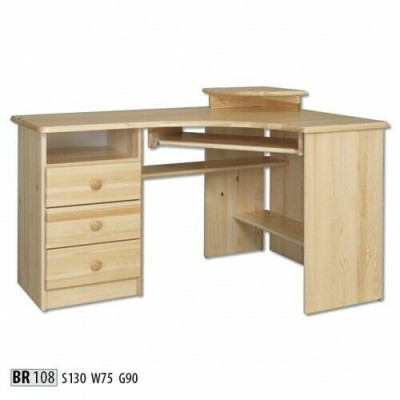 Table Bois Bureau Tables Table D'angle Bureau D'ordinateur Bois Massif Véritable bois