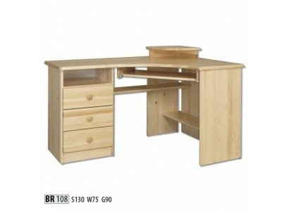 Table Bois Bureau Tables Table D'angle Bureau D'ordinateur Bois Massif Véritable bois