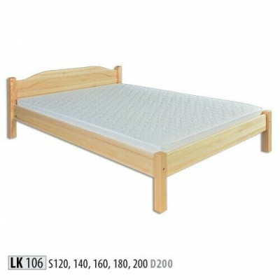 Lit en bois Lit en bois authentique Hôtel 200x200 Style Mobilier Massif Chambre