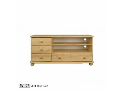 Meuble de télévision Bahut en bois Commode Buffets Salon Commodes 124cm Meuble massif