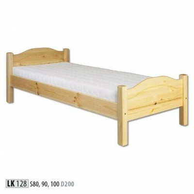 Lit simple pour enfant en pin massif Lit en bois de pin massif Lit en bois de 100x200 Fait main nouveau