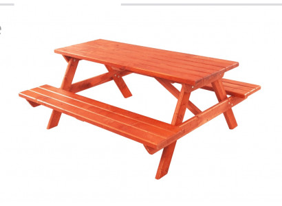 Table Bancs Doubles Groupe de sièges Ensemble de salle à manger Mobilier Mobilier en bois Artisanat de jardin nouveau