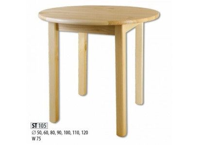 Table ronde table en bois table en pin massif table faite à la main ronde