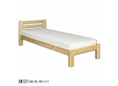 Lit simple lit lit en pin bois de pin massif Lit en bois de pin massif 100x200 Cadre de lit Bois neuf