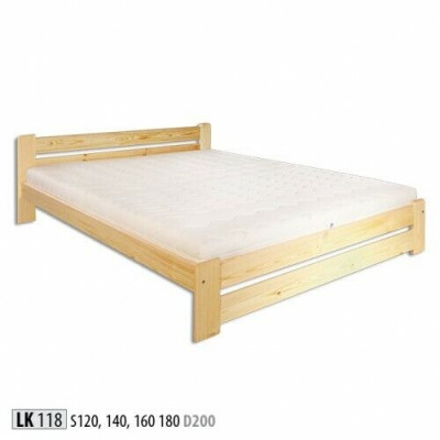 Lit en bois massif 200x200 Lit double en pin massif Vrai lit en bois massif VollWooden lit nouveau