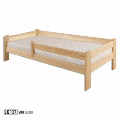 Lit de jeune lit en pin Lit d'enfants en bois massif Lit en bois Lit en bois 90x200 avec cadre de lit en bois