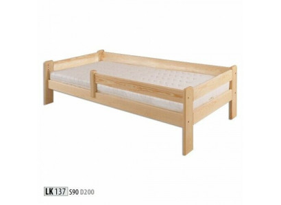 Lit de jeune lit en pin Lit d'enfants en bois massif Lit en bois Lit en bois 90x200 avec cadre de lit en bois