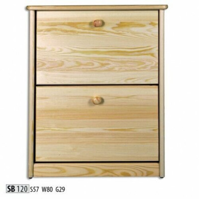 Meuble à chaussures 4 compartiments Commode en bois massif Meuble de rangement pour chaussures Étagère