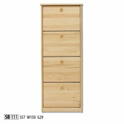 Compartiment d'armoire à chaussures Commode en bois massif Meuble solide Rangement à chaussures Étagère