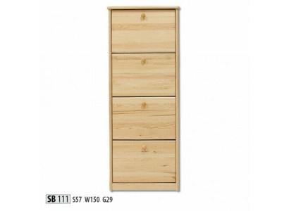 Compartiment d'armoire à chaussures Commode en bois massif Meuble solide Rangement à chaussures Étagère