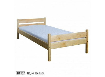 Lit, lit simple, lit en pin, pin massif, bois de pin massif, lit en bois 100x200, cadre de lit, bois