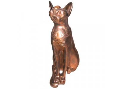 Statue de chat égyptien Bastet Figures Décoration Plastique 37cm Egypte
