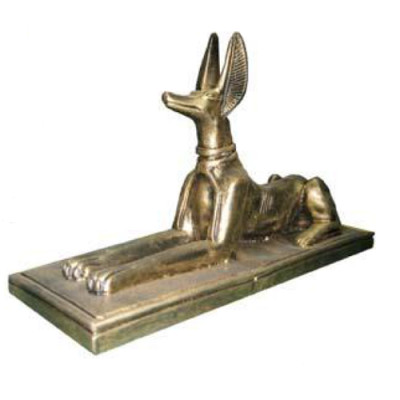Figure égyptienne du chacal Anubis en plastique, grande décoration du dieu de la mort, 23cm