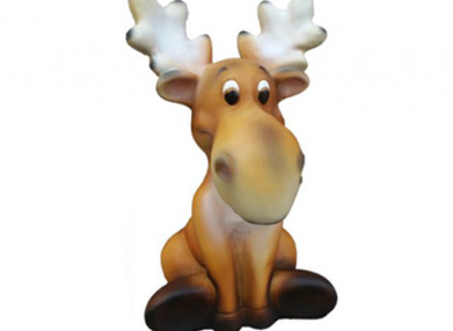 Cerf Rennes Figure animalière décorative Décoration d'hiver Hauteur 34 cm Figurines de décoration Elk nouvel