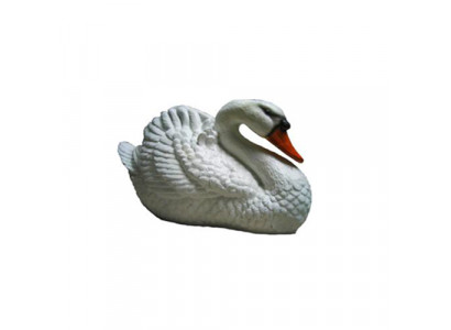 Décoration Jardin Figurines en Plastique Peintes à la Main Statue de Cygne Amusant 21cm