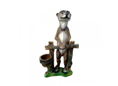 Suricate Figure Abstraite Décoration Statues Sculpture Figures Décoratives de Jardin 60cm
