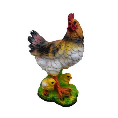 Figurine de poulet oiseau Statue Décoration de jardin Sculpture Statues décoratives