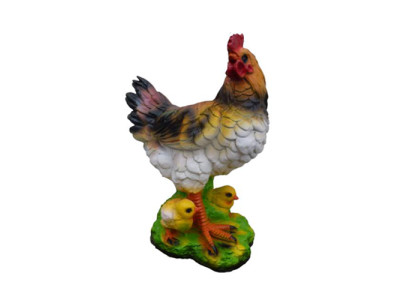 Figurine de poulet oiseau Statue Décoration de jardin Sculpture Statues décoratives