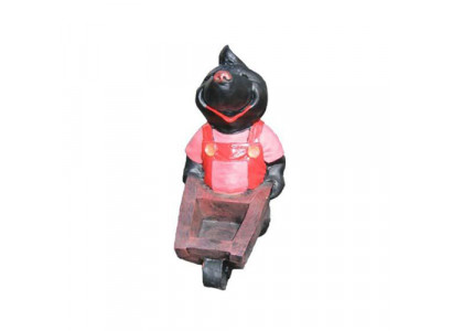 Conception Mole Brouette Figure Statue Sculpture Figures Décoration 34cm Décoration