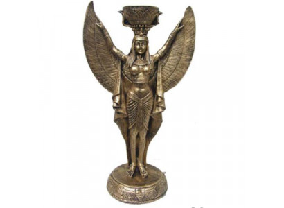 Sculpture Égypte Déesse Maat Chandelier Support de Lampe Lampes Statues Sculptures nouvelles