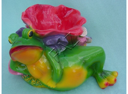 Statue de jardin en forme de grenouille, sculpture de figures de sculptures de décoration c504