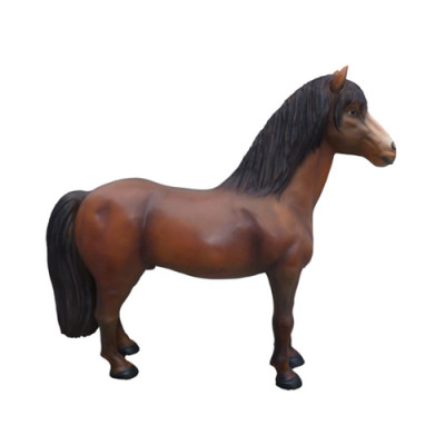 Statue de décoration de figures de jardin en taille réelle de cheval, sculpture de 215 cm