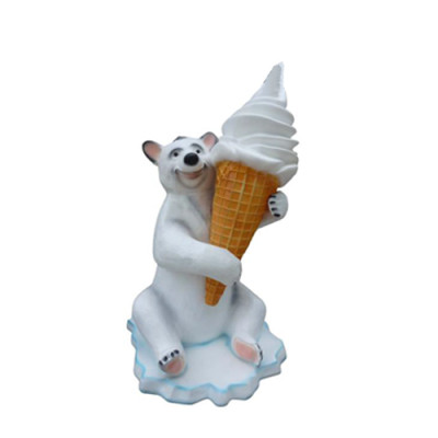 Figure en forme de crème glacée Statue Stand Crème glacée Parlor Restaurant Gastronomie Statues 215 cm