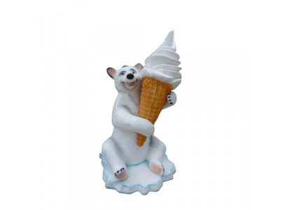Figure en forme de crème glacée Statue Stand Crème glacée Parlor Restaurant Gastronomie Statues 215 cm
