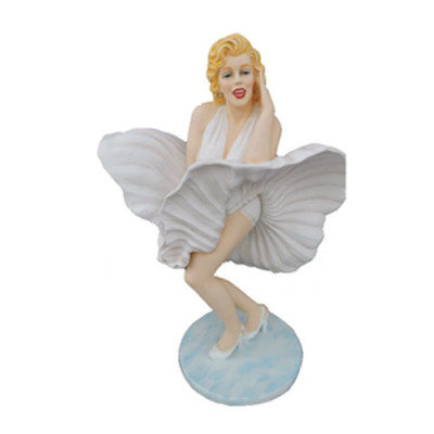 Figure abstraite statue de Marilyn Monroe grandeur nature avec robe style des années 60 USA 165 cm