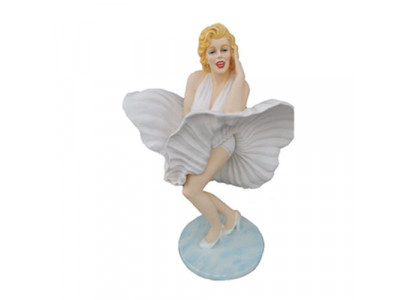 Figure abstraite statue de Marilyn Monroe grandeur nature avec robe style des années 60 USA 165 cm