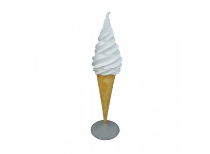 Figure en forme de crème glacée sur socle statue crèmerie restaurant gastronomie statues 205cm.