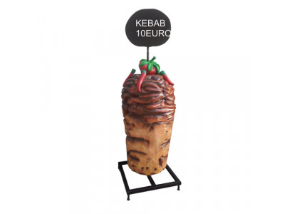 Support pour enseigne de prix de restaurant de bistro de kebab Sculpture Kebab 200cm nouveau