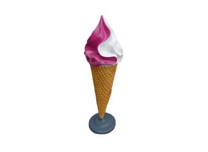 Figurine en forme de crème glacée sur pied, Crèmerie Statue en Gastronomie 195cm Restaurant.