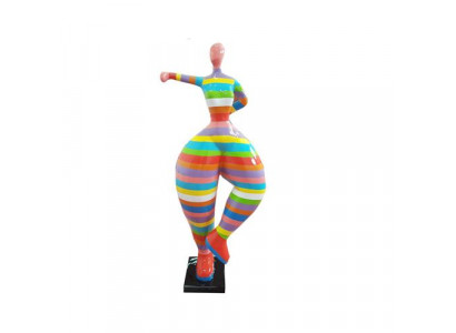 Sculptures abstraites Figure Statue Statues peintes colorées 132cm XXL Statue en plastique