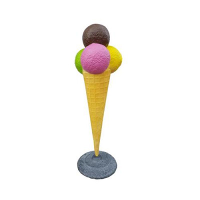 Sculpture de boule avec publicité pour crème glacée figurines de crème glacée stand de statues de 175 cm bande dessinée