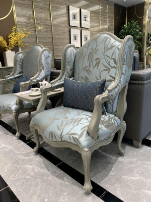 Fauteuil tissu monoplace Mobilier siège relax Design Canapé Textile Salon Fauteuil