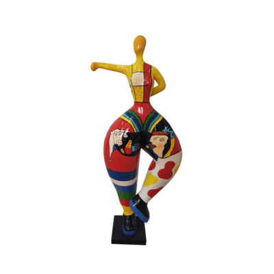 Toutes les figures abstraites des statues modernes colorées peintes nouvelles de Ballerina de 85 cm