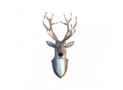 Décoration murale tête de cervidé 110 cm Décoration murale Design Sculpture de tête Statue