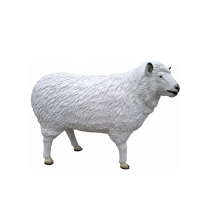 Conception moderne Jardin d'animaux moutons en plastique Décoration Sculpture Blanche nouvelle