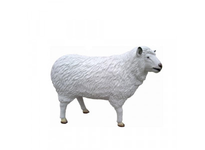 Conception moderne Jardin d'animaux moutons en plastique Décoration Sculpture Blanche nouvelle