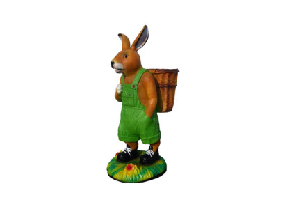 Figurine de lapin, statues abstraites, statues modernes, peintes de manière colorée, neuves, 110cm.